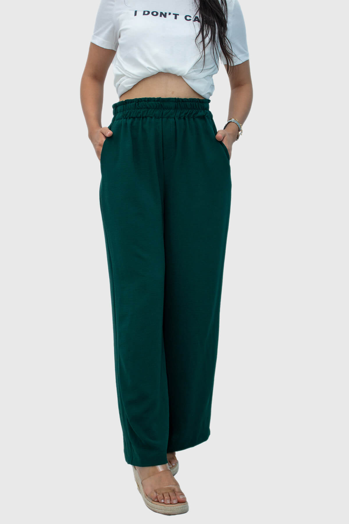 Pantalon Large DORITA Vert Kaki