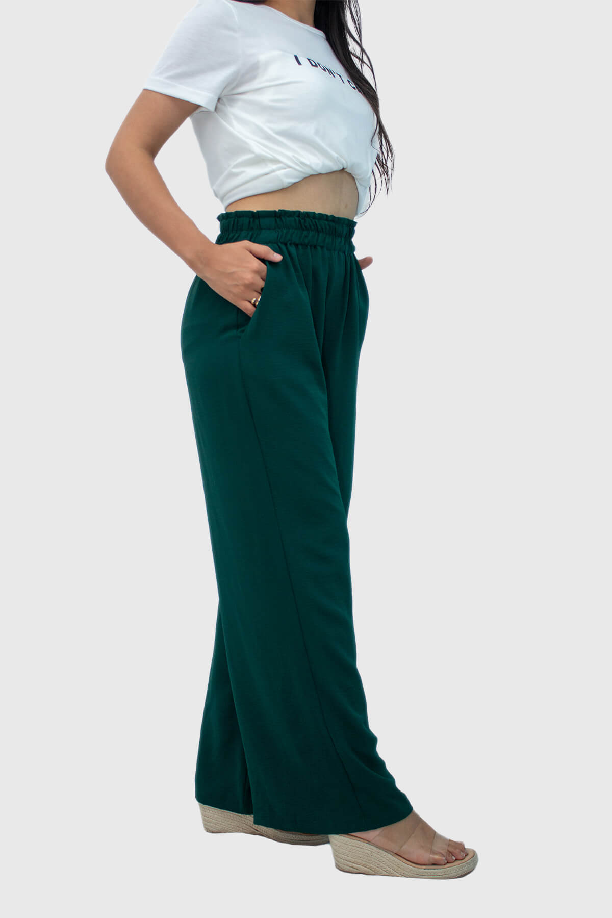 Pantalon Large DORITA Vert Kaki