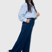 Pantalon Large DORITA Bleu