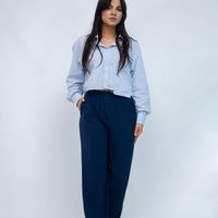 Pantalon Large DORITA Bleu