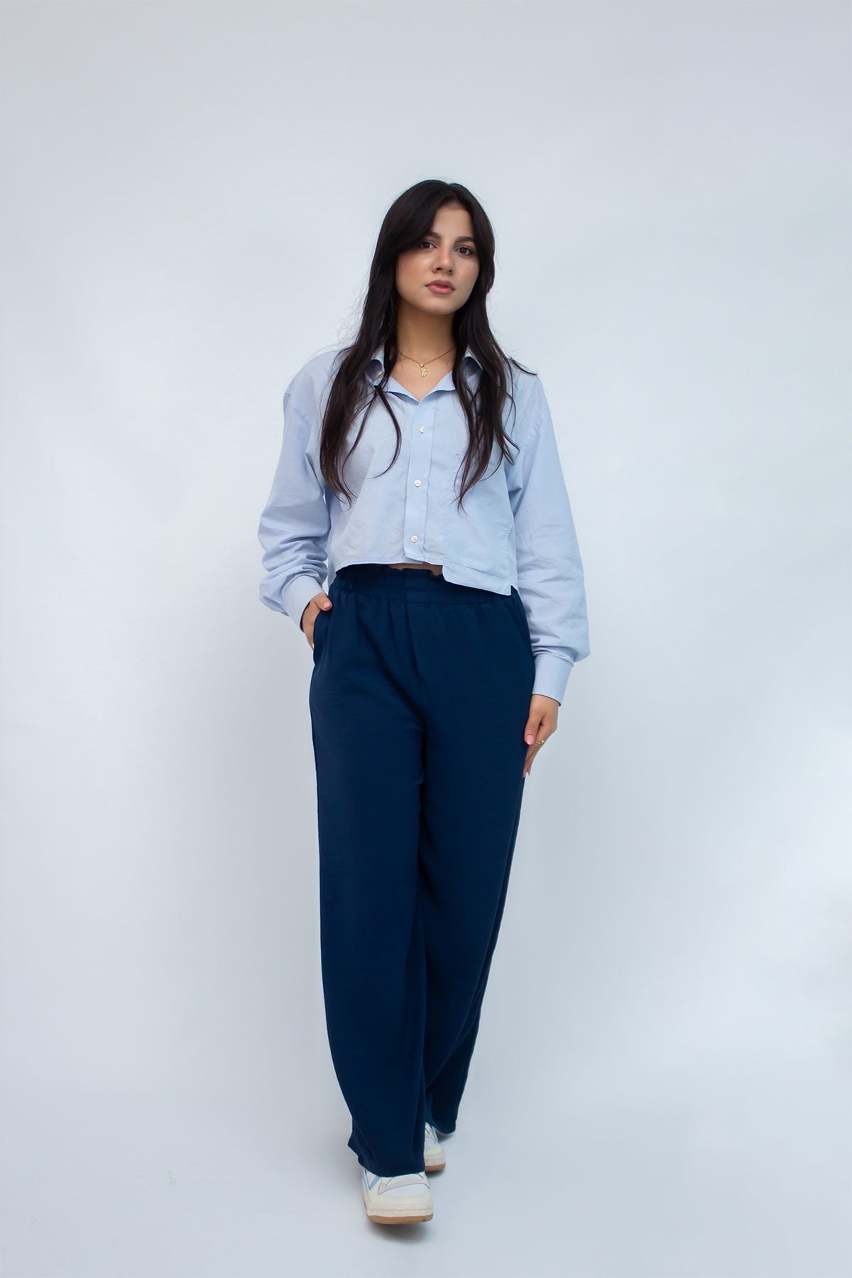 Pantalon Large DORITA Bleu