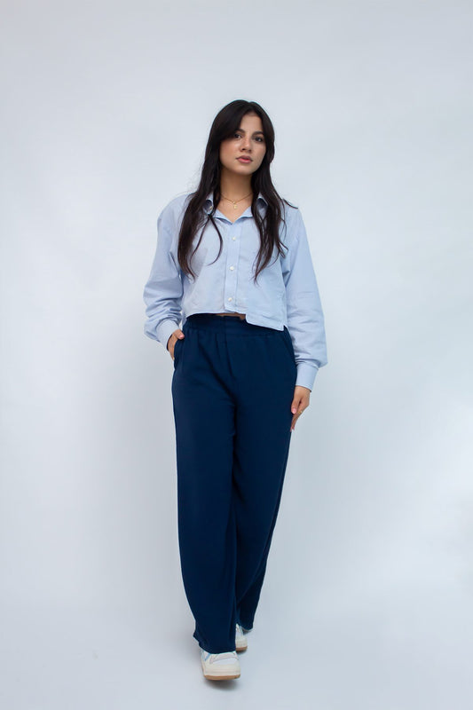 Pantalon Large DORITA Bleu