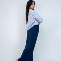 Pantalon Large DORITA Bleu